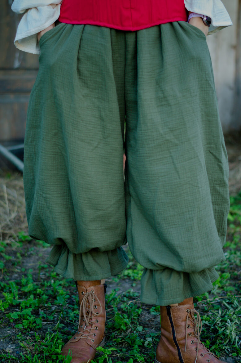 Moss green Fantasy Bloomers – Romantic Puff Pants size 38/M