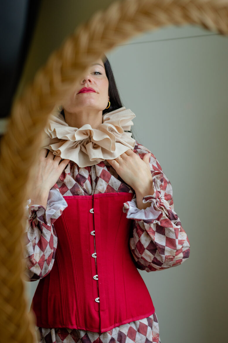 Half bust corset wine red (EU 34-56)