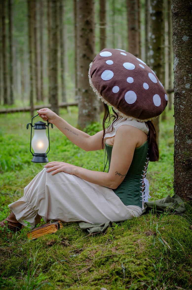 Chestnut Brown Amanita Mushroom hat