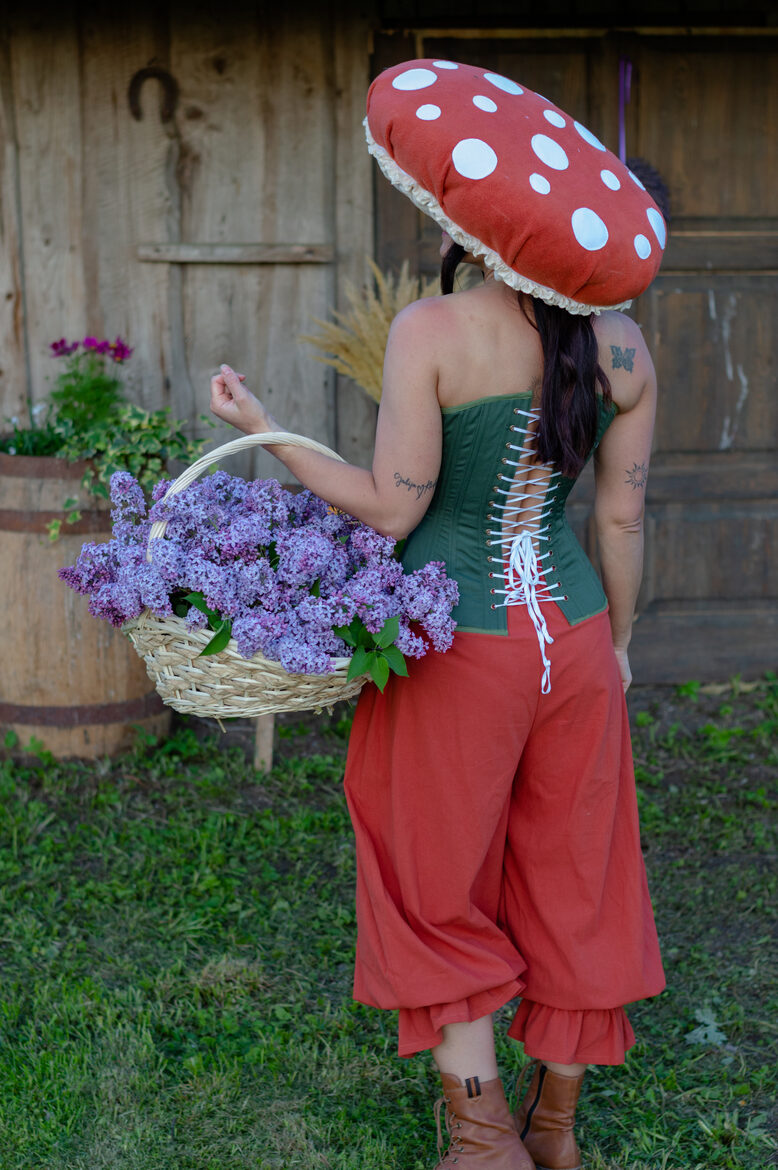Copper Amanita Fleece Mushroom Hat