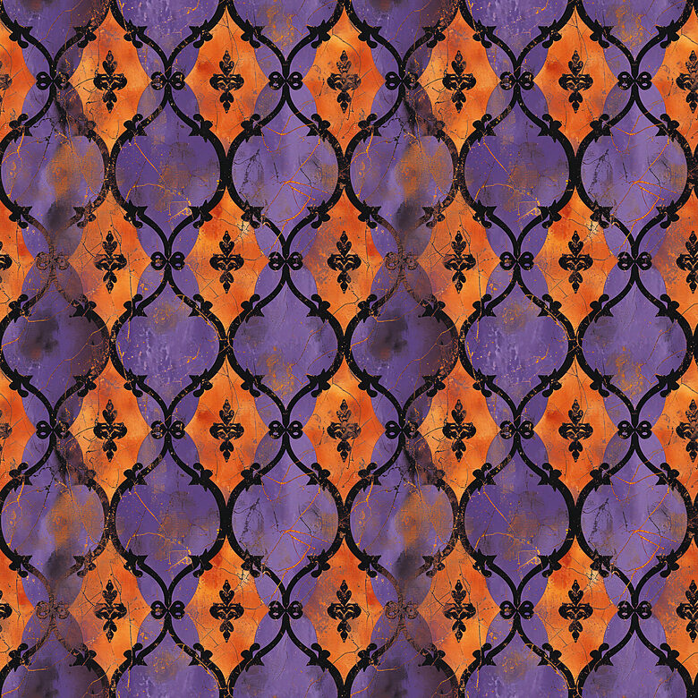 Vintage retro print double gauze 130 g/m²