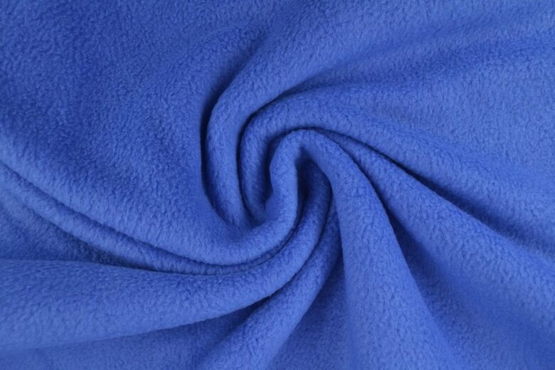 Blue fleece fabric 270 g/m²