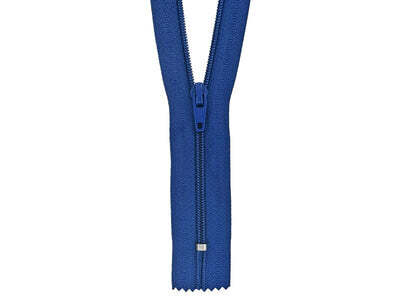 Nylon Zipper King blue, length 40 cm pinlock
