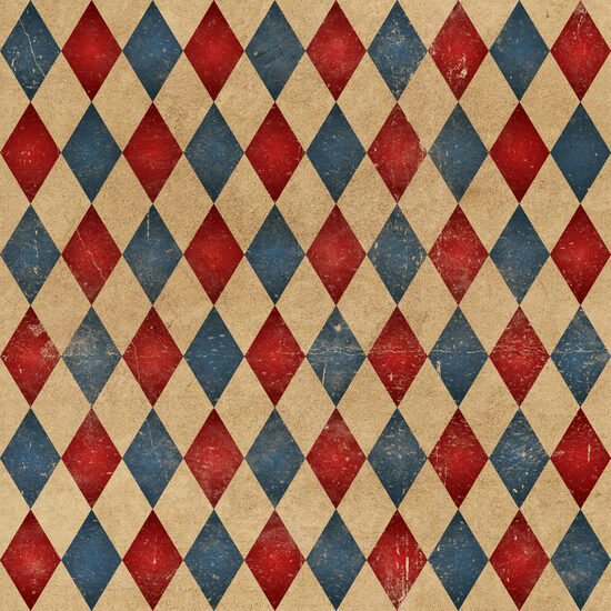 Kokvilnas muslins VINTAGE harlequin  130g/m2