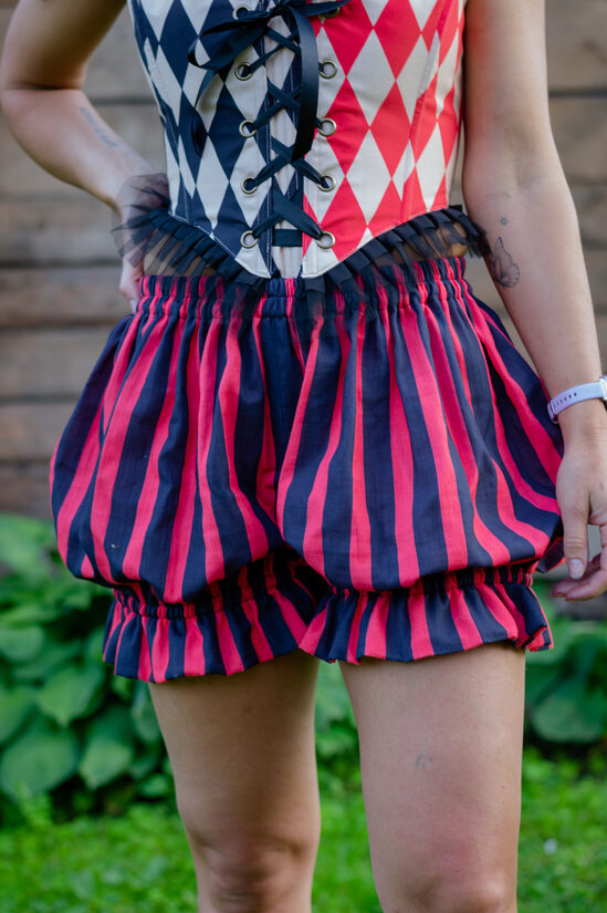 Red and Black Ruffle Bloomer shorts size M