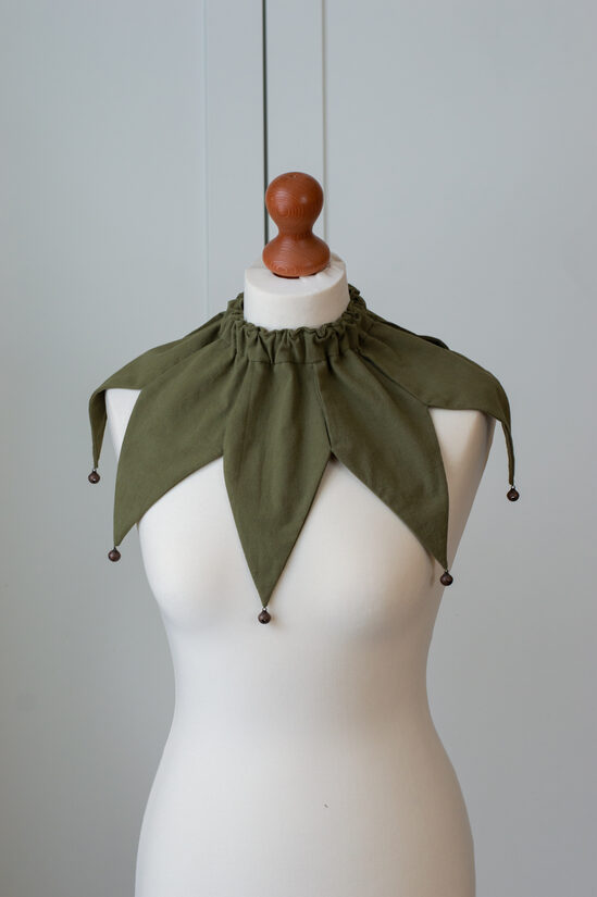 Moss green Jester Pierrot Neck Collar