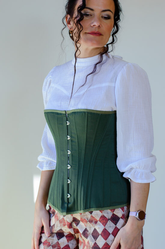 Half Bust Corset Moss green size 38
