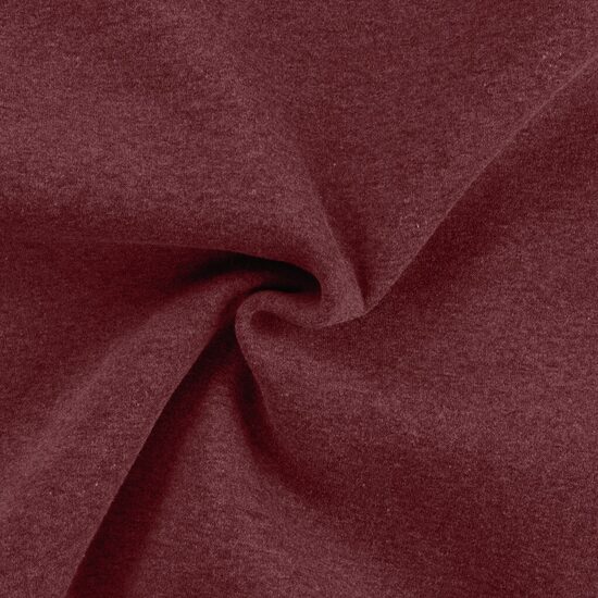 Siltināta trikotāža Heavy jogging Bordeaux melange 280 g/m2