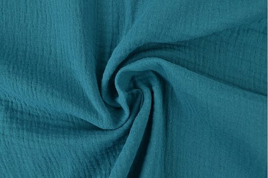 Dark petrol muslin 140 g/m²