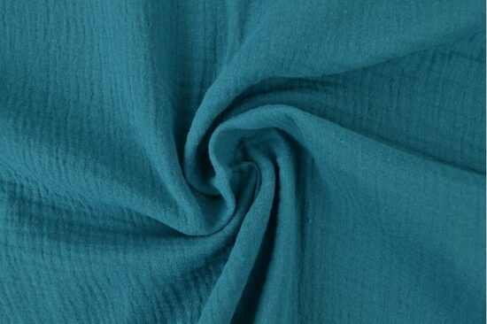 Kokvilnas muslina audums Dark petrol