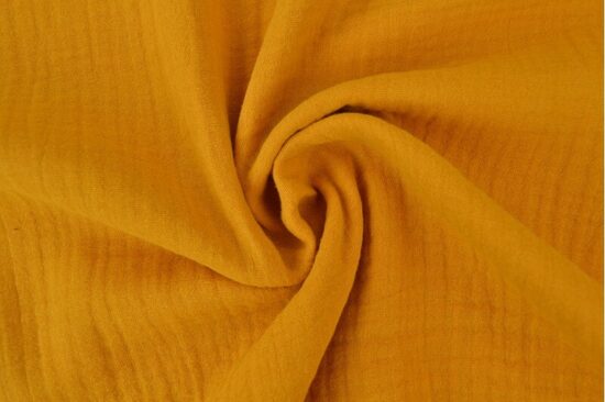 Kokvilnas muslina audums Ochre 140 g/m2