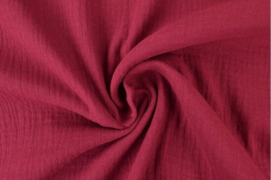 Kokvilnas muslina audums Bordeaux 140 g/m2