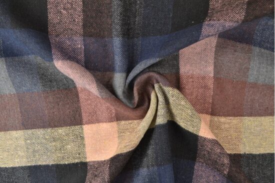 Kokvilnas flaneļa audums Checkers 180 g/m²