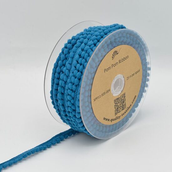 Pom Pom Ribbon Dark Petrol 19 m