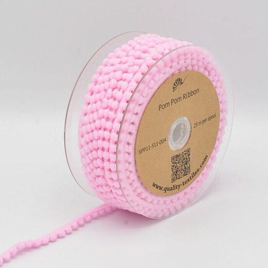 Pom Pom Ribbon Baby pink 20 m