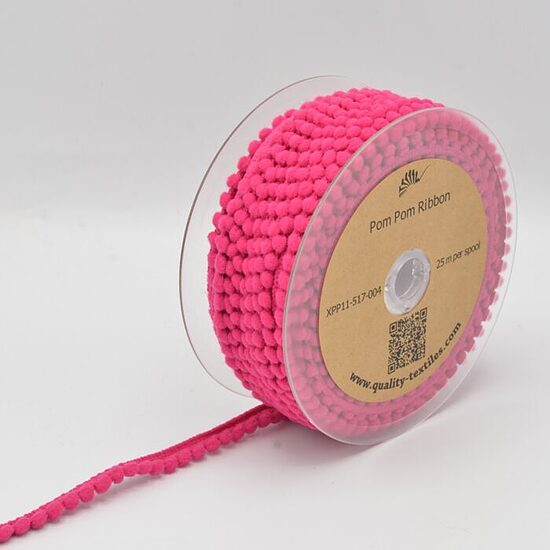 Pom Pom Ribbon Pink 22 m