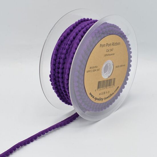 Pom Pom Ribbon Purple 22 m