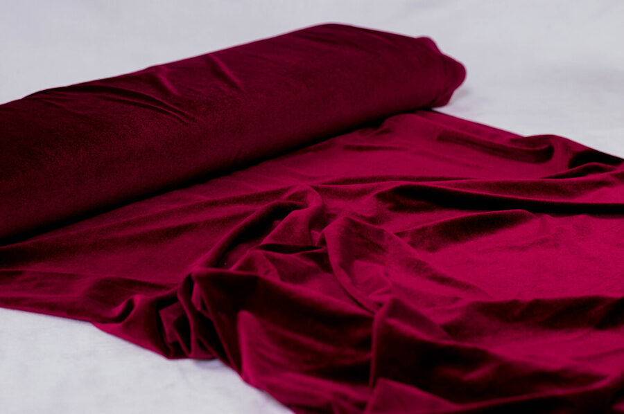 Samta audums Wine red 250 g/m²