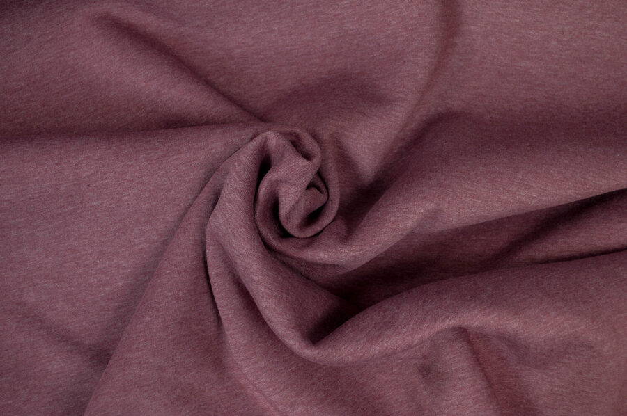 SIltināta trikotāža Jogging Bordeaux melange 280 g/m2