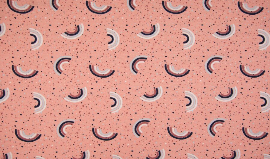 Kokvilnas trikotāža Rainbow pink 200g/m2